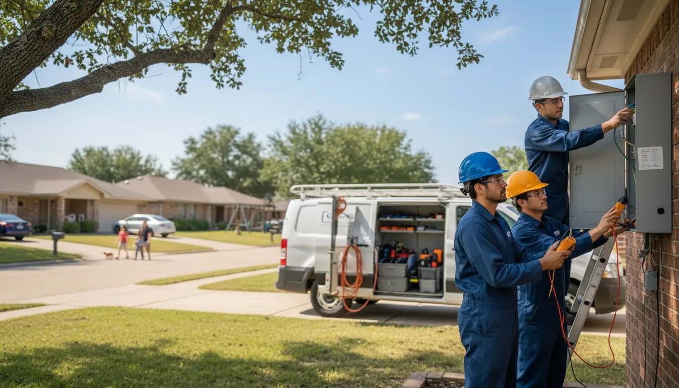 Certified electrician providing emergency electrical services in Sidney, TX